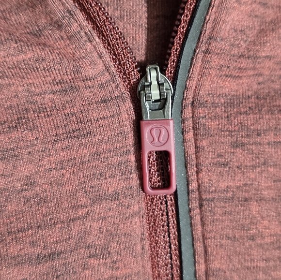 Lululemon Men's Surge Warm Half Zip Pullover – Heathered Brick Red – Size Medium - Picture 4 of 11